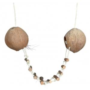 Trixie Podwójny domek z kokosu z drabiną